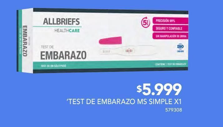 Test de best sale embarazo salcobrand