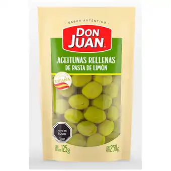 Unimarc Aceitunas verdes Don Juan rellenas pasta de limón bolsa 250 g oferta