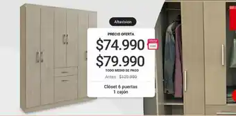 Easy Clóset 6 Puertas 1 Cajón oferta