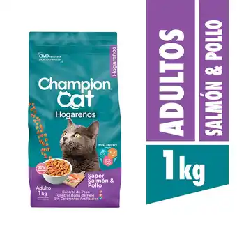 Unimarc Alimento gato adulto Champion Cat hogareño salmón y pollo 1 Kg oferta