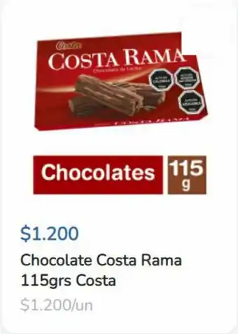 Super Bodega a Cuenta Chocolate Costa Rama 115grs Costa oferta