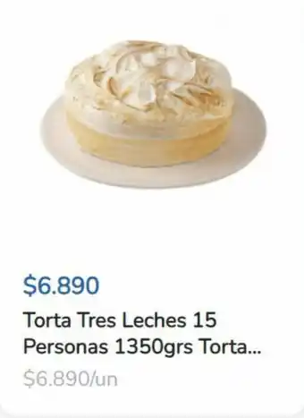 Super Bodega a Cuenta Torta Tres Leches 15 Personas 1350 grs Torta oferta