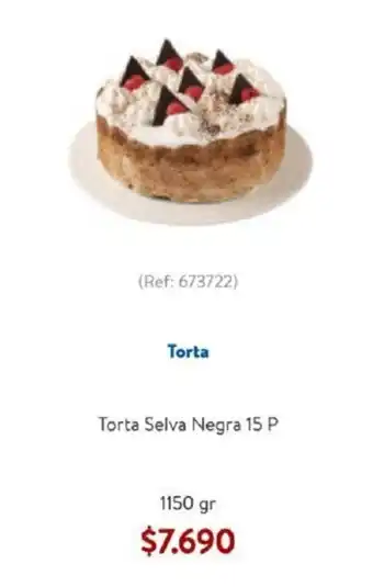 Lider Torta Selva Negra 15 P 1150g oferta