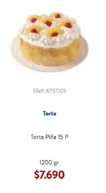 Lider Torta Piña 15 P 1200g oferta
