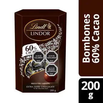 Unimarc Chocolate bombón Lindt lindor dark caja 200 g oferta