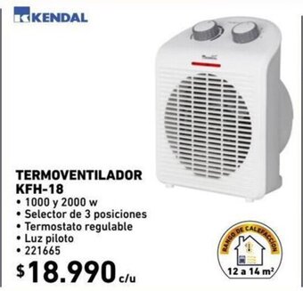 Construmart Kendal Termoventilador KFH-18 oferta