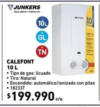 Construmart Junkers Calefont 10 L oferta