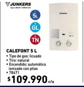 Construmart Junkers Calefont 5 L oferta