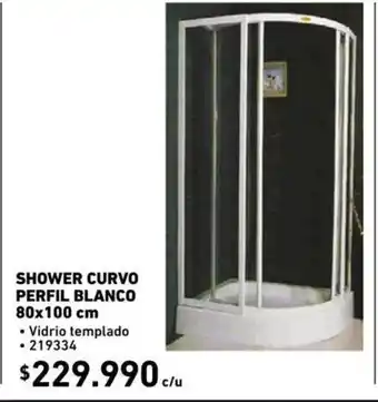 Construmart Shower Curvo Perfil Blanco 80 x 100 cm oferta