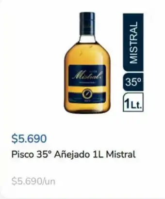 Pisco 35 Añejado 1L Mistral
