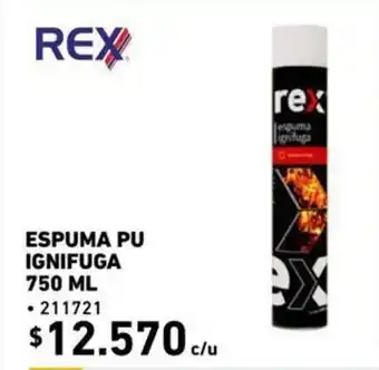 Construmart REX Espuma Pu Ignifuga 750 ml oferta