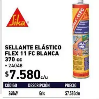 Construmart Sika Sellante Elastico Flex 11 FC Blanca 370 cc oferta
