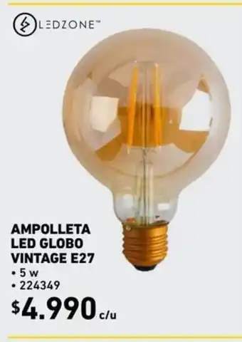 Construmart LEDZONE Ampolleta LED Globo Vintage E27 oferta