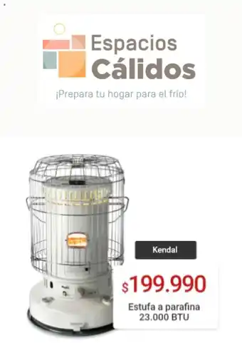 Kendal Estufa a parafina 23000 BTU