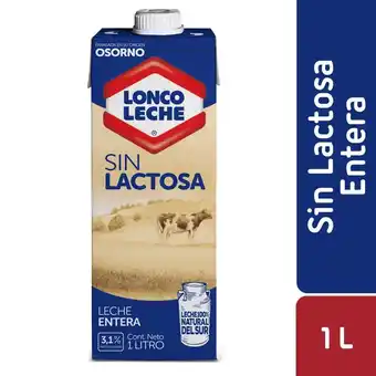 Unimarc Leche entera sin lactosa Loncoleche con tapa 1 L oferta