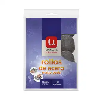 Unimarc Rollo de acero Unimarc mago pads sin jabón 12 un oferta