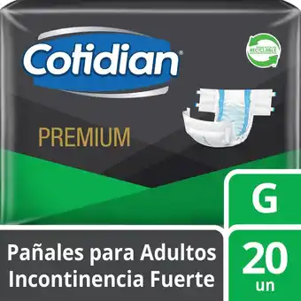 Pañal adulto Cotidian premium talla G 20 un