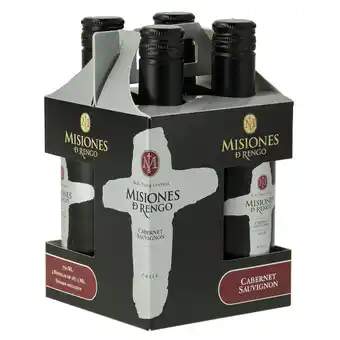 Unimarc Pack vino Misiones de Rengo cabernet sauvignon 4 un de 187 cc oferta