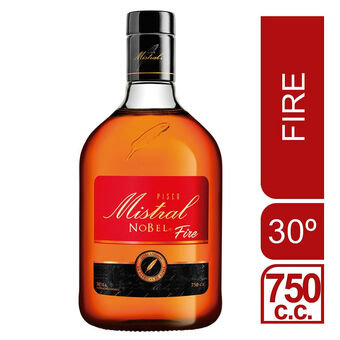 Unimarc Pisco Mistral nobel fire 30° 750 cc oferta