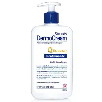 Unimarc Crema corporal Simond's dermocream Q10 protein reafirmante 400 ml oferta