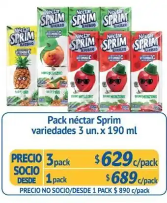 Alvi Pack nectar Sprim variedades 3 un x 190ml oferta