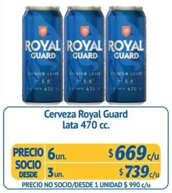 Alvi Cerveza Royal Guard lata 470 cc oferta