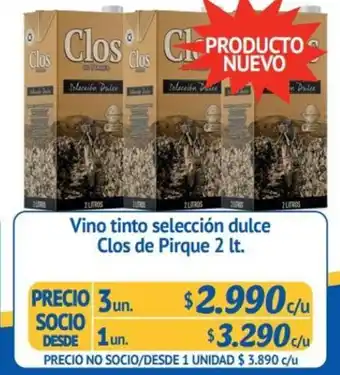 Alvi Vino tinto seleccion dulce Clos de Pirque 2 lt oferta