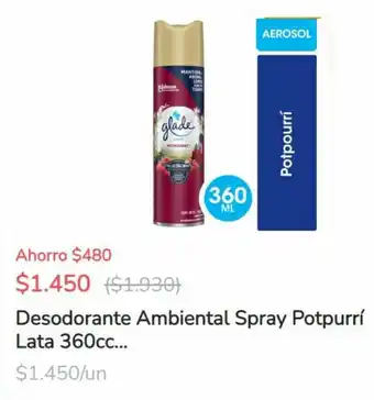 Super Bodega a Cuenta Desodorante Ambiental Spray Potpurri Lata 360 cc oferta