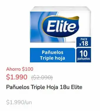 Pañuelos Triple Hoja 18u Elite