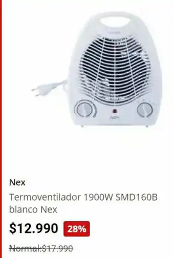 Easy Nex Termoventilador 1900W SMD160B blanco Nex oferta