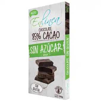 Unimarc Chocolate En Línea sin azúcar 85% cacao 50 g oferta