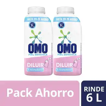Unimarc Pack detergente líquido Omo para diluir hipoalergénico 2 un de 500 ml oferta