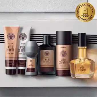 Avon Pack wild country con la combinación de hierbas frescas, ámbar dorado y cuero oferta