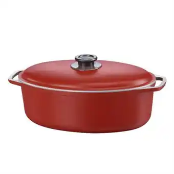 Cacerola ovalada roja cucina donna