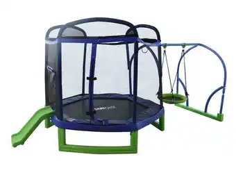 Cama elástica 7 pies 213 cm resbalín/columpio radost.