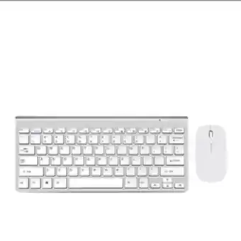 Kit teclado y mouse inalambrico blanco levo