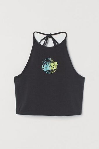 H&M Crop top con cuello halter oferta