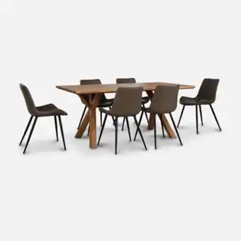 CIC Juego de comedor 6 sillas sora gris oferta