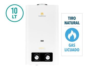 Easy Calefont tiro natural 10 litros gas licuado essential mademsa oferta