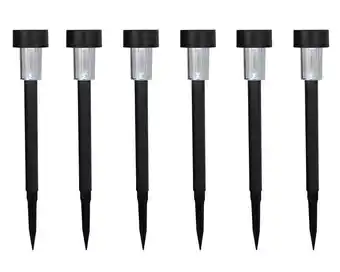 Farol solar led negro 6 unidades abitare