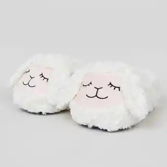 Corona Pantuflas cara oveja blanco - mujer oferta