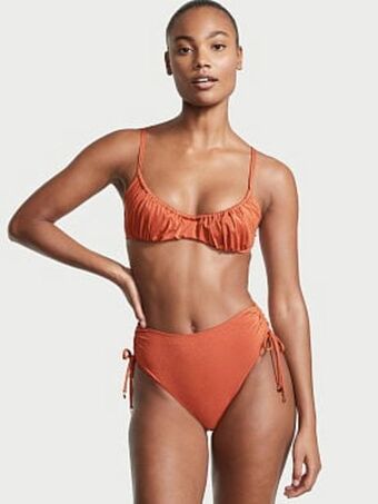 Victoria's Secret Ruched wicked swim top in shimmer oferta
