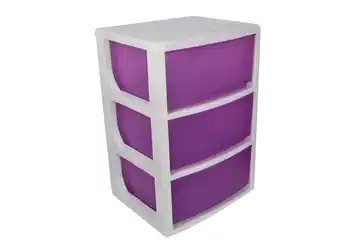 Easy Mueble organizador 3 cajones morado wenco oferta