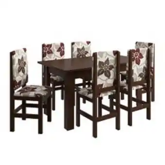 Abcdin Juego de comedor home vibes danae rectangular 6 sillas café oferta