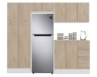 Easy Kit cocina 11 puertas 3 cajones sevilla blanco/vainilla favatex oferta