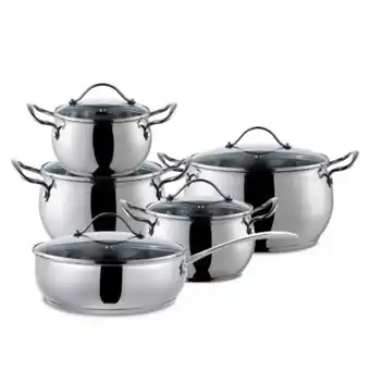 Falabella Batería de cocina acero apple 10 pzs oferta