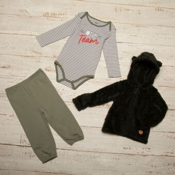 Falabella Conjunto 3 piezas polerón + body + pantalón de buzo algodón bebé niño oferta