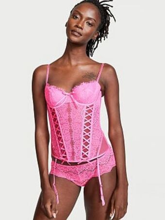 Victoria's Secret Wicked unlined lace-up corset top oferta