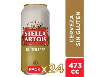 Ripley Cerveza stella artois gluten free lata x24 473cc oferta