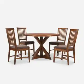 CIC Juego de comedor 4 sillas caldas café oferta